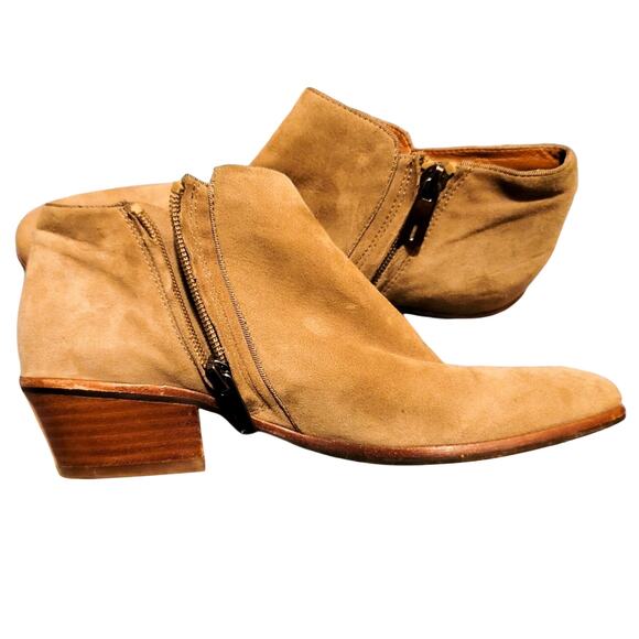 Sam Edelman putty/taupe Petty suede side zip Chelsea booties size 6 - Picture 4 of 16